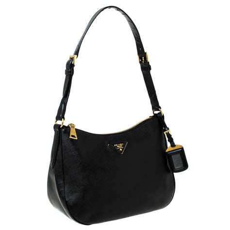 prada black double strap baguette bag|Prada baguette bag dupe.